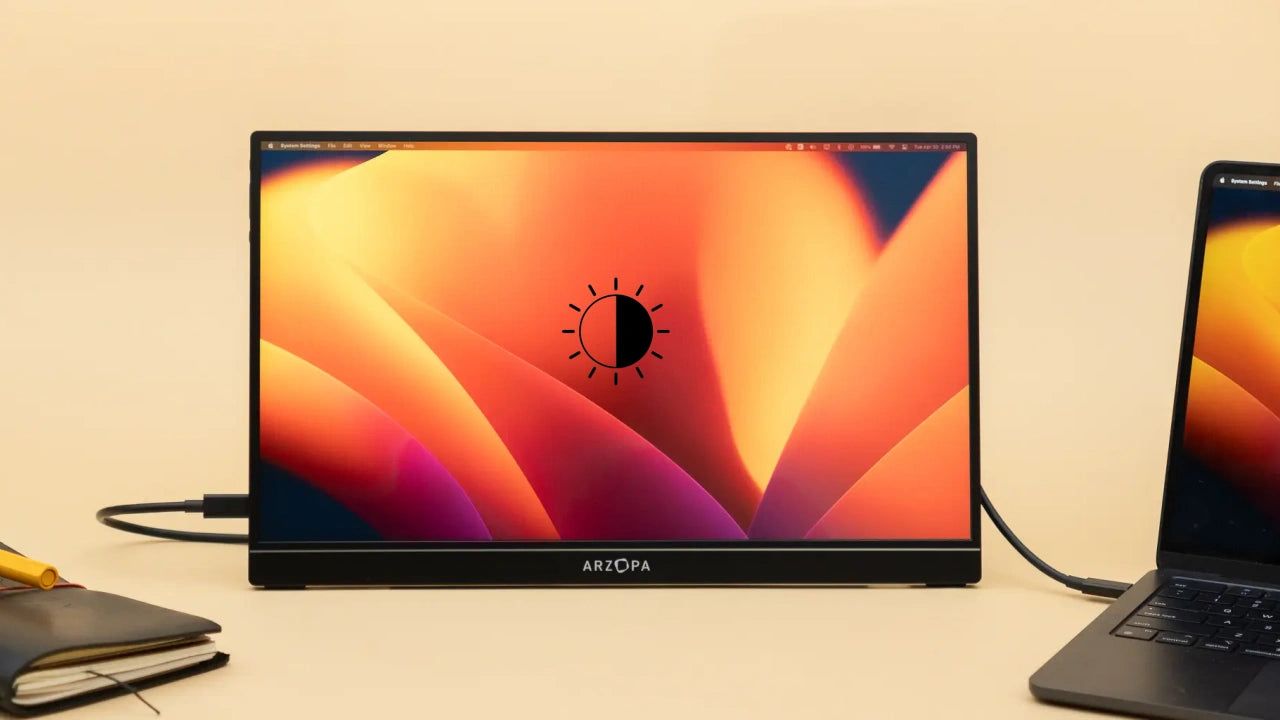 How to Change Brightness on Arzopa Portable Monitor?