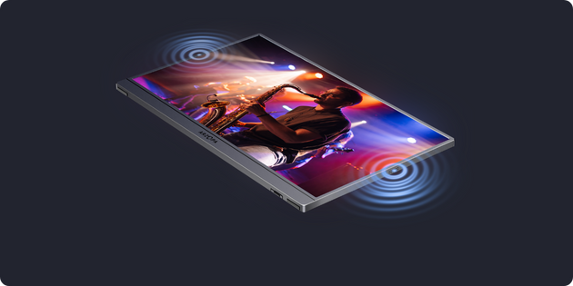 Dual built-in speakers