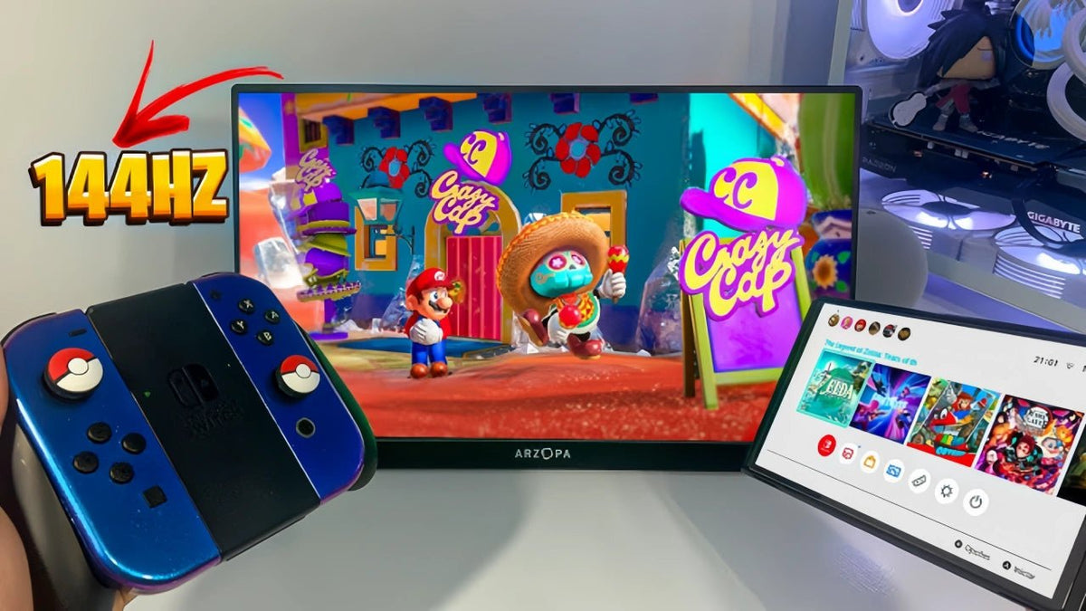 4 Best Portable Monitors for Nintendo Switch in 2024 - Arzopa