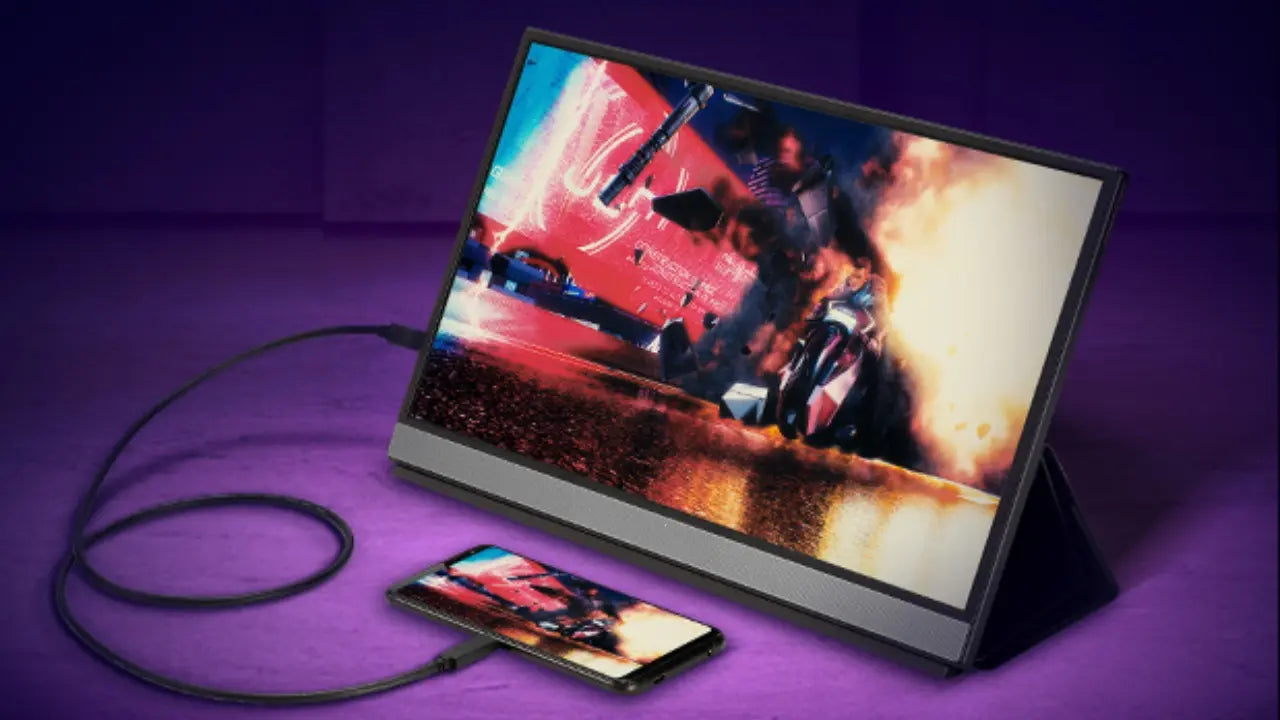 How to Connect a Portable Monitor Without Mains Power | Arzopa