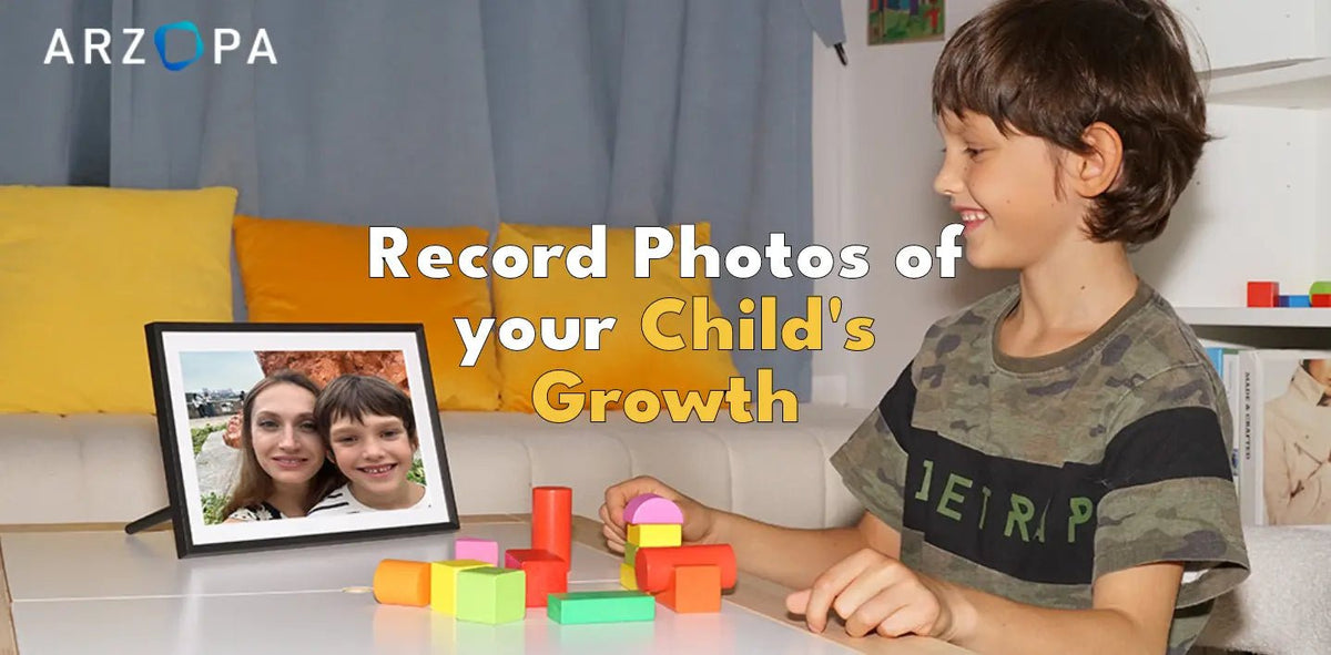 Record Photos of Your Child's Growth - Arzopa Digital Photo Frame - Arzopa