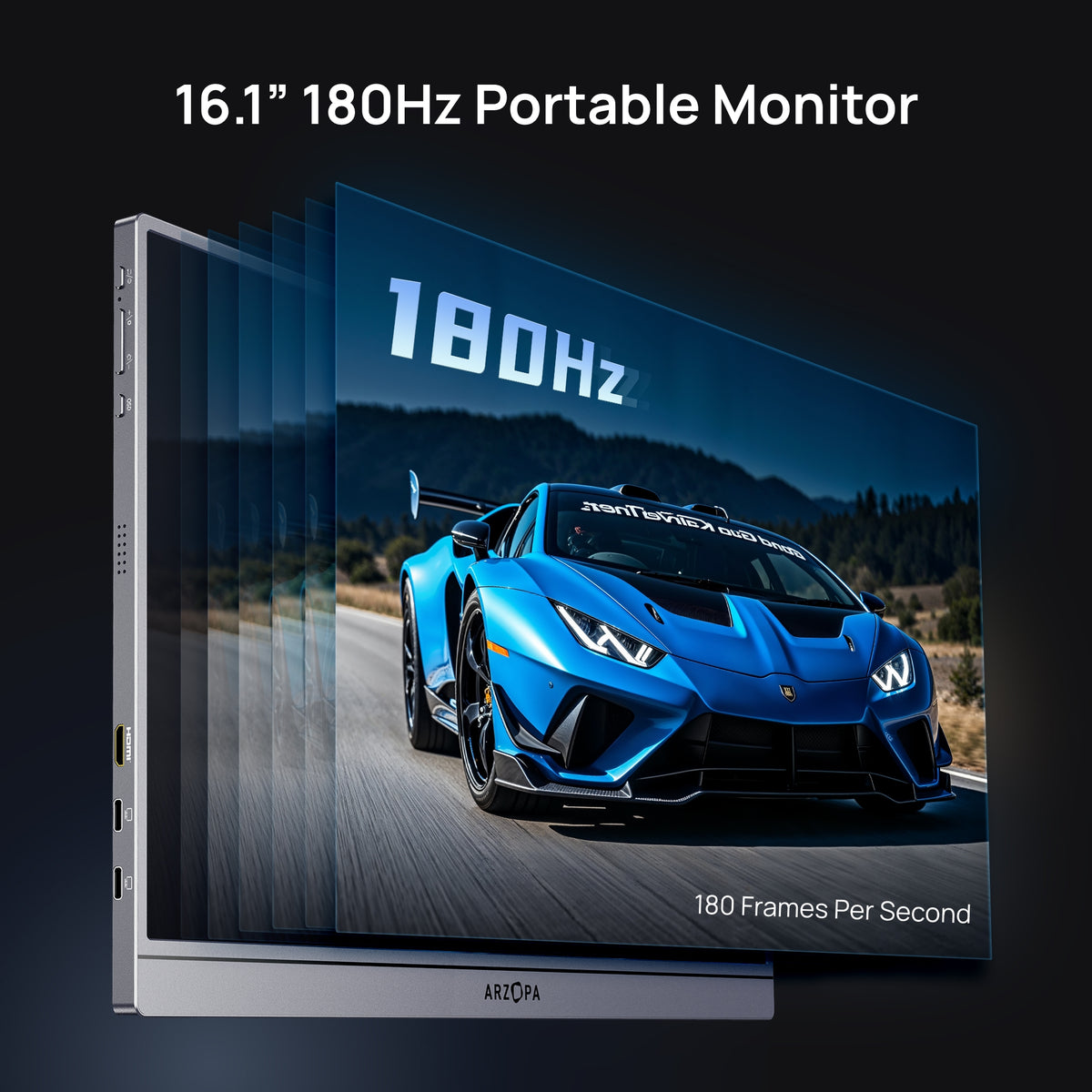 Arzopa Z3FC 16.1" 2.5K 180Hz Portable Gaming Monitor FreeSync