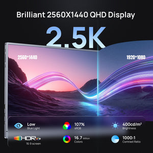 Arzopa Z3FC 16.1" 2.5K 180Hz Portable Gaming Monitor FreeSync