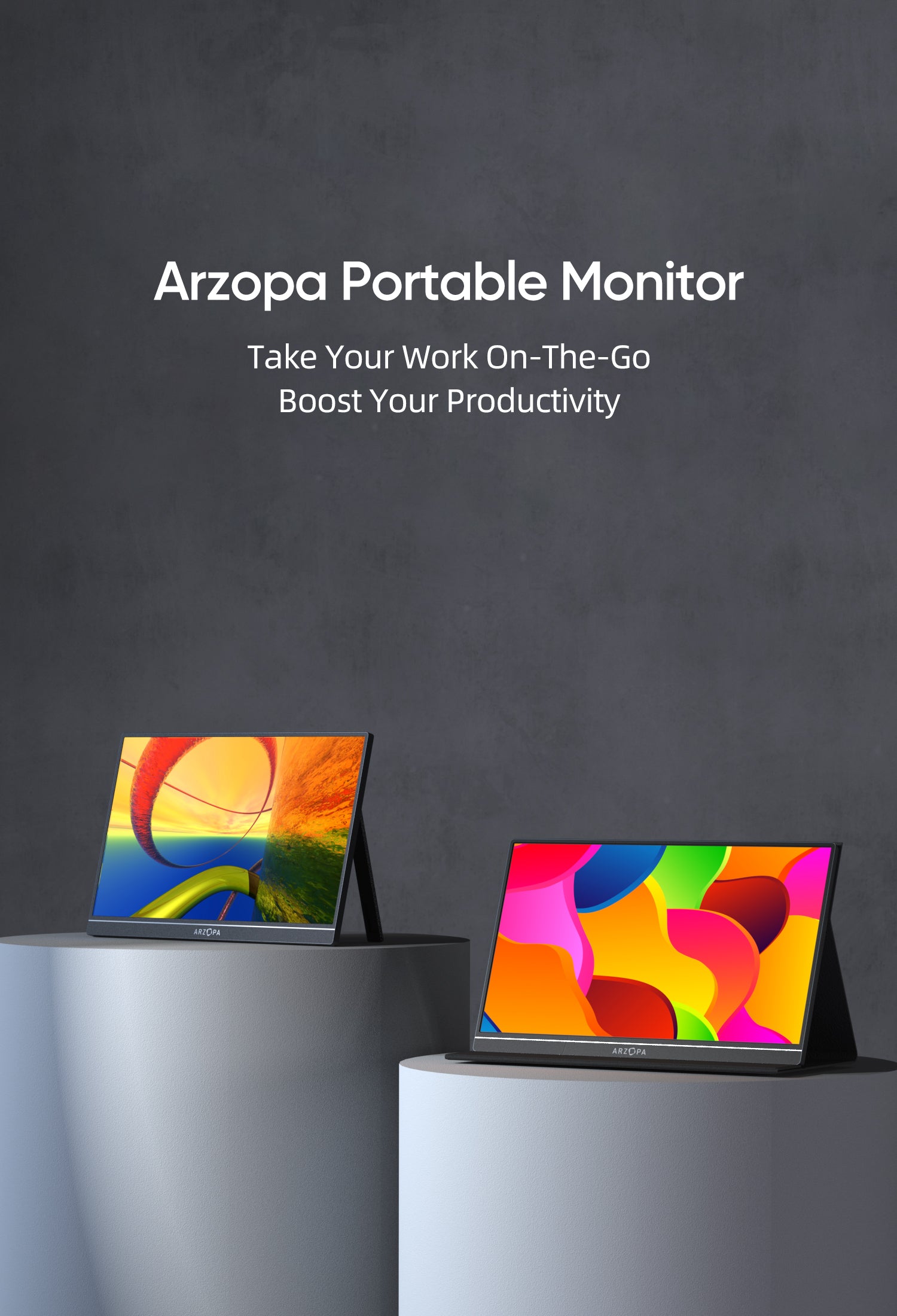 Arzopa 13.3'' IPS 2K HDR 100% SRGB Portable Monitor - XElectron