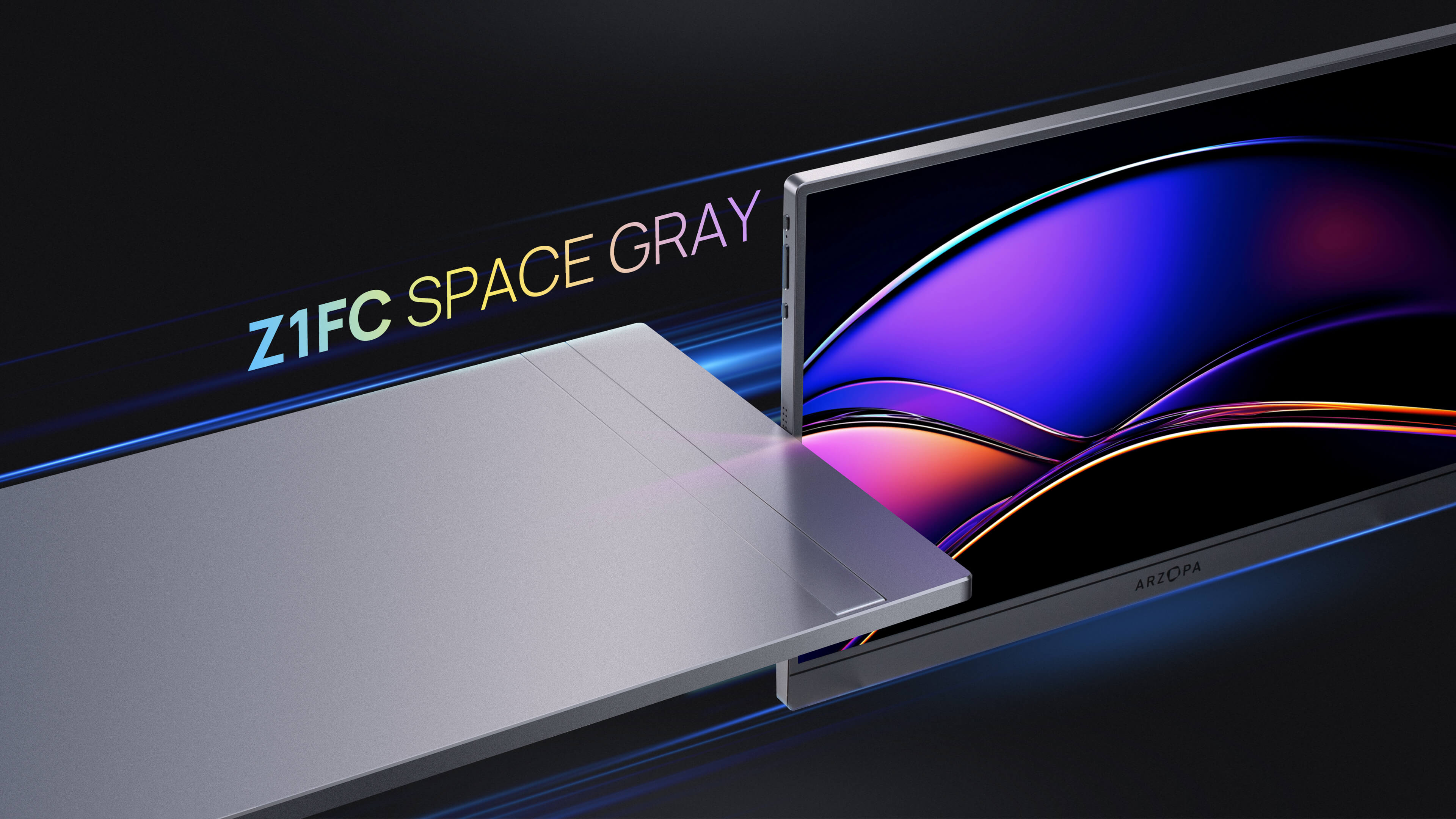 New Gray 144Hz Portable Monitor with Anti-Glare & Slim Bezel