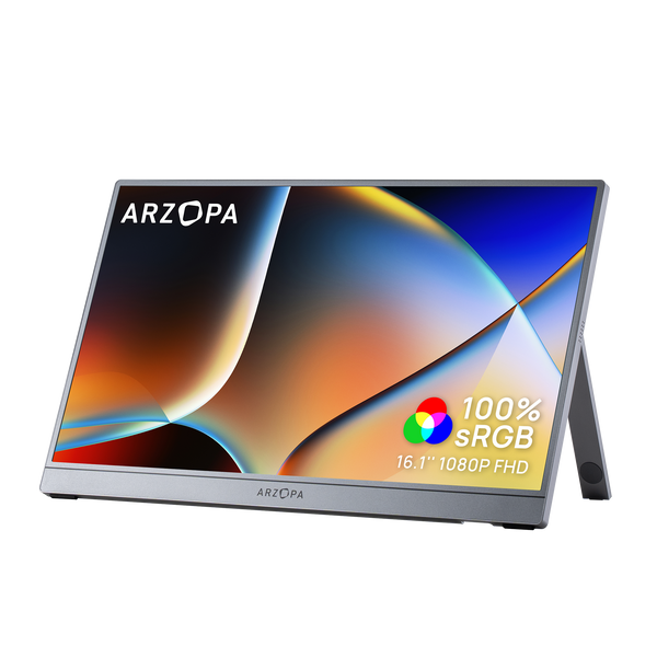 Portable Laptop Monitor Arzopa S1 Table 15.6'' 1080P Screen Extender Portable Laptop Monitor Arzopa S1 Table 15.6'' 1080P Screen Extender