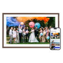 ARZOPA D15 15.6” WiFi Digital Photo Frame| Elegant Brown&Anti-Glare