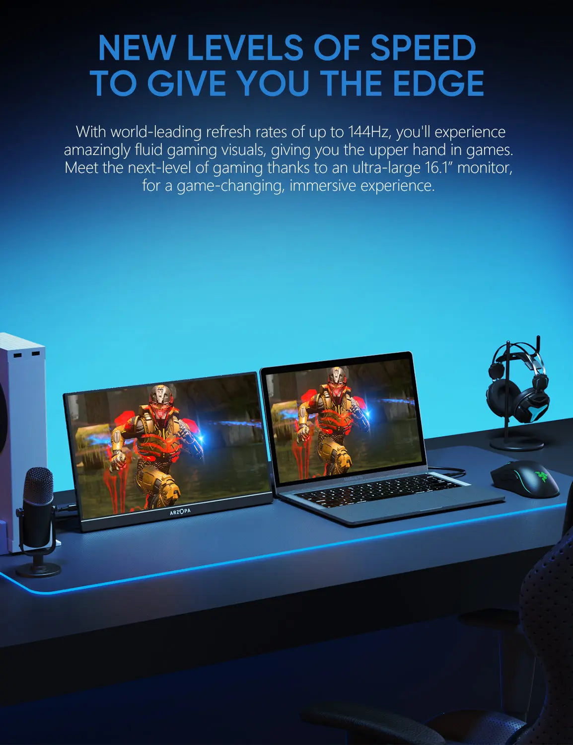 1440p  Portable Gaming Monitor Arzopa Z1FC