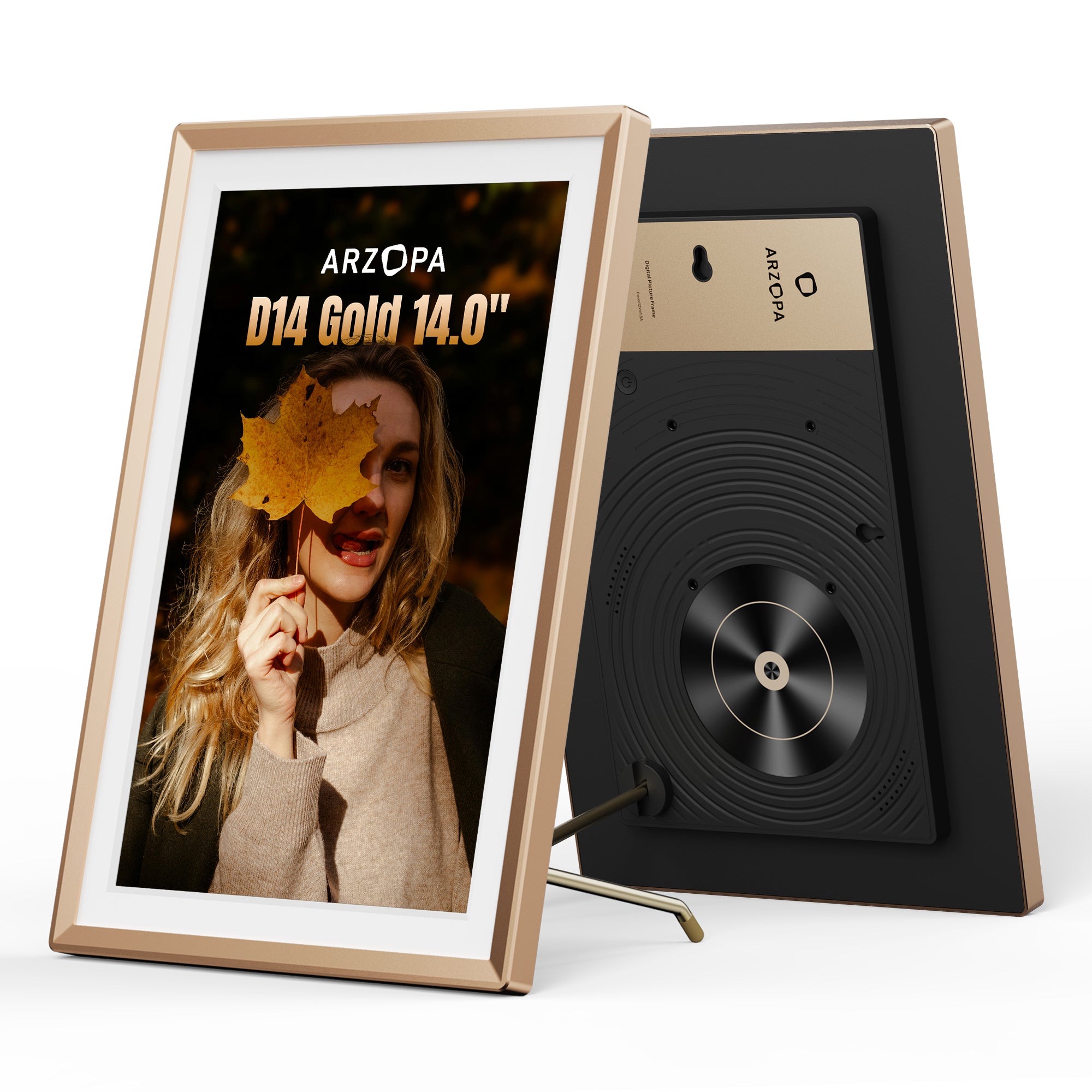 Arzopa D14 Champagne Gold | 14" Digital Photo Frame
