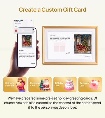 Arzopa D10 Champagne Gold  Digital Photo Frame