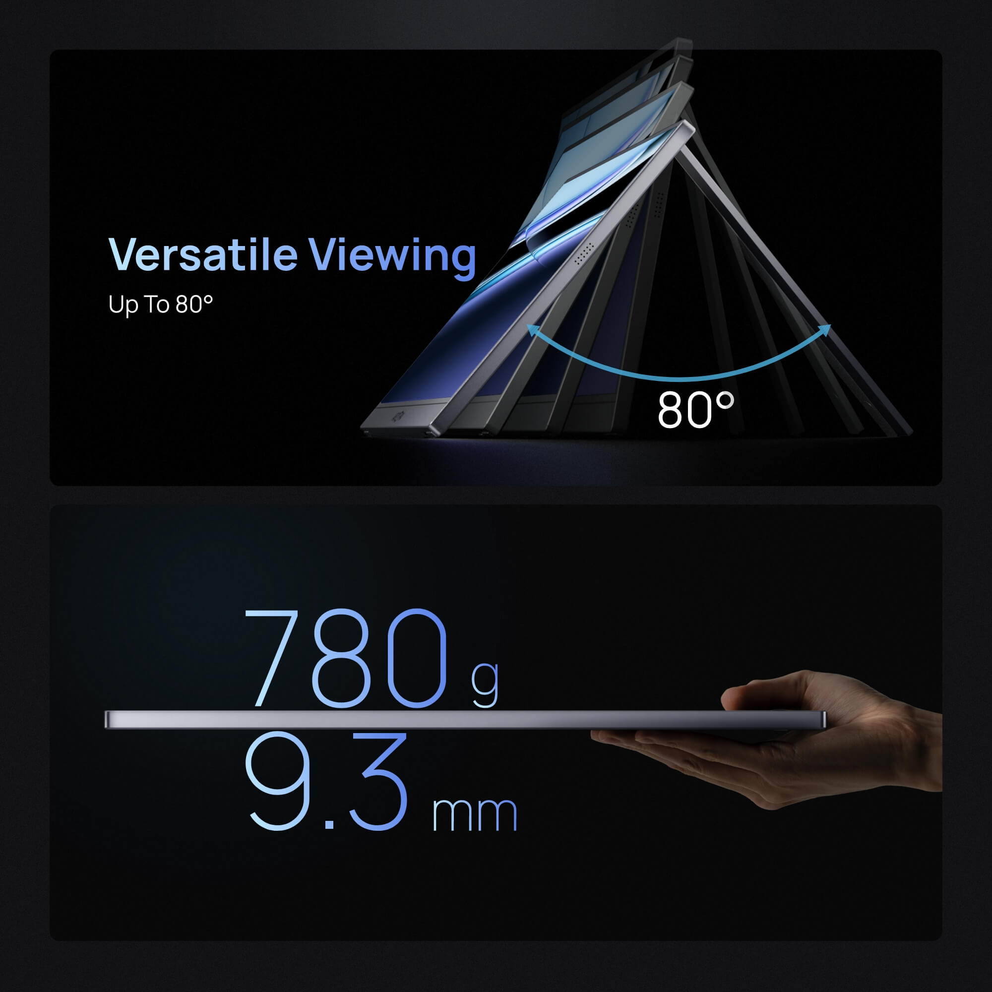 Arzopa Z1FC Gray 16.1" 144Hz Portable Monitor with Sleeve Bag