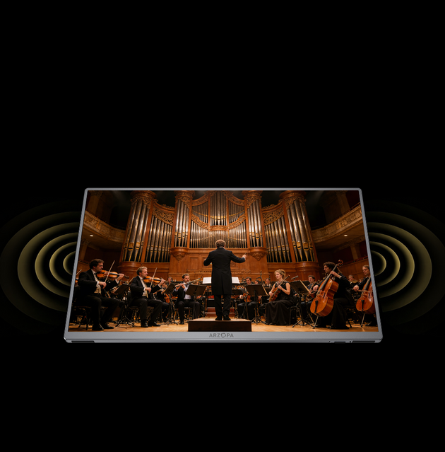 Dual built-in speakers