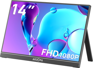 Arzopa A1S Ultra-Thin Portable Monitor | 14” FHD 1080P