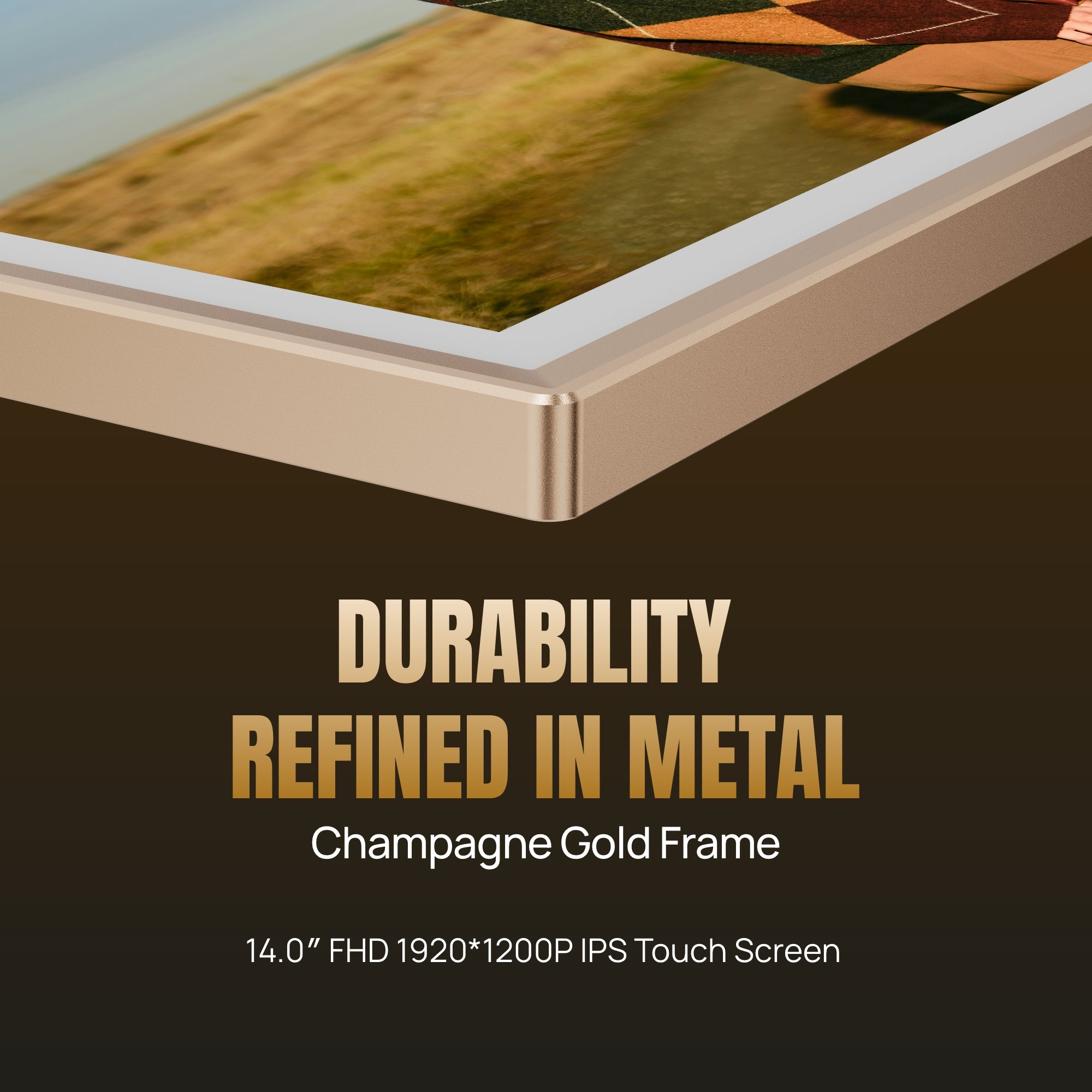 Arzopa D14 Champagne Gold | 14" Digital Photo Frame
