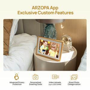 Arzopa D10 Champagne Gold | 10.1" Digital Photo Frame