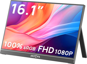 Arzopa Z1C Portable Monitor | 16.1" FHD 100%sRGB Display