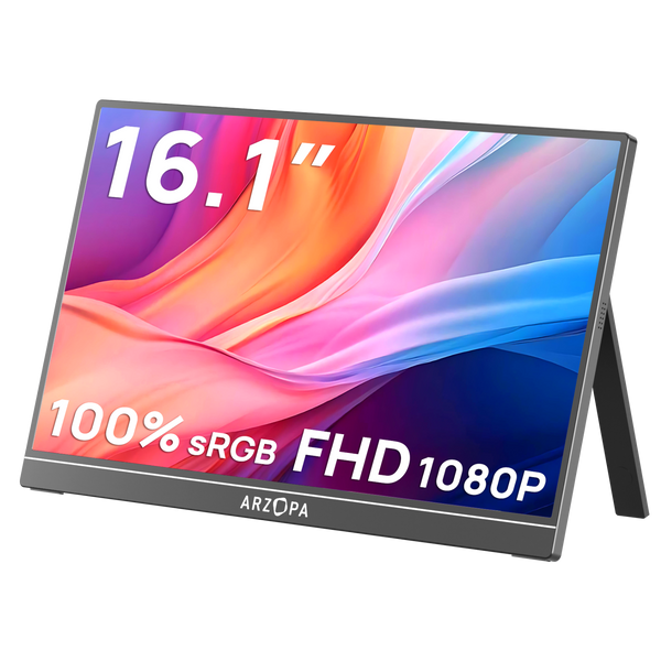 Arzopa Z1C Portable Monitor | 16.1" FHD 100%sRGB Display
