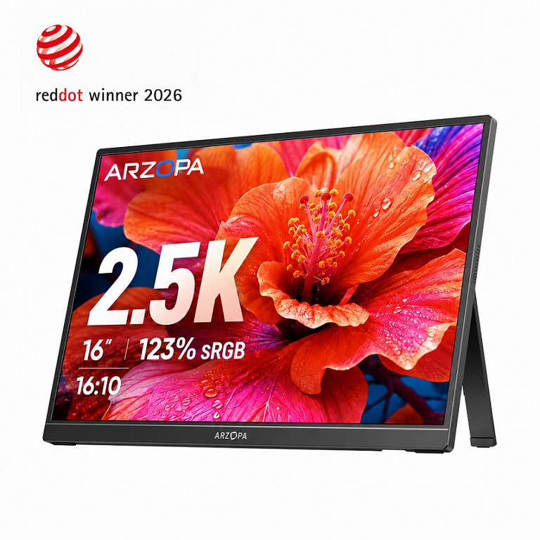 Arzopa Z1RC 16" 2.5K 16:10 Portable Monitor 123%sRGB