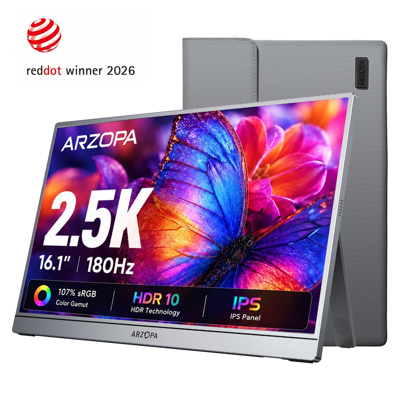 Arzopa Z3FC 16.1" 2.5K 180Hz Portable Gaming Monitor FreeSync