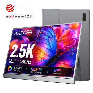 Arzopa Z3FC 16.1" 2.5K 180Hz Portable Gaming Monitor FreeSync