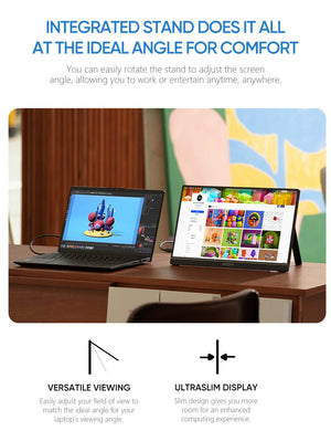 Arzopa A1 15.6 Inch FHD Lightweight Portable Travel Monitor - Arzopa