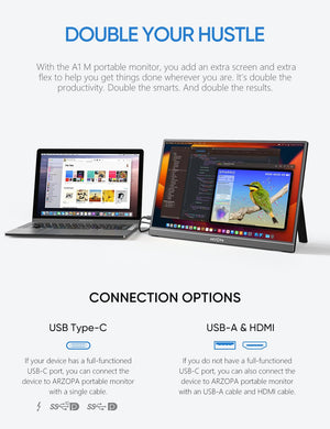 Arzopa A1M 17.3" Large 1080p Portable Monitor - Arzopa