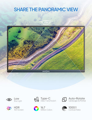 Arzopa A1S 14" FHD Ultra-Light Portable Monitor - Arzopa