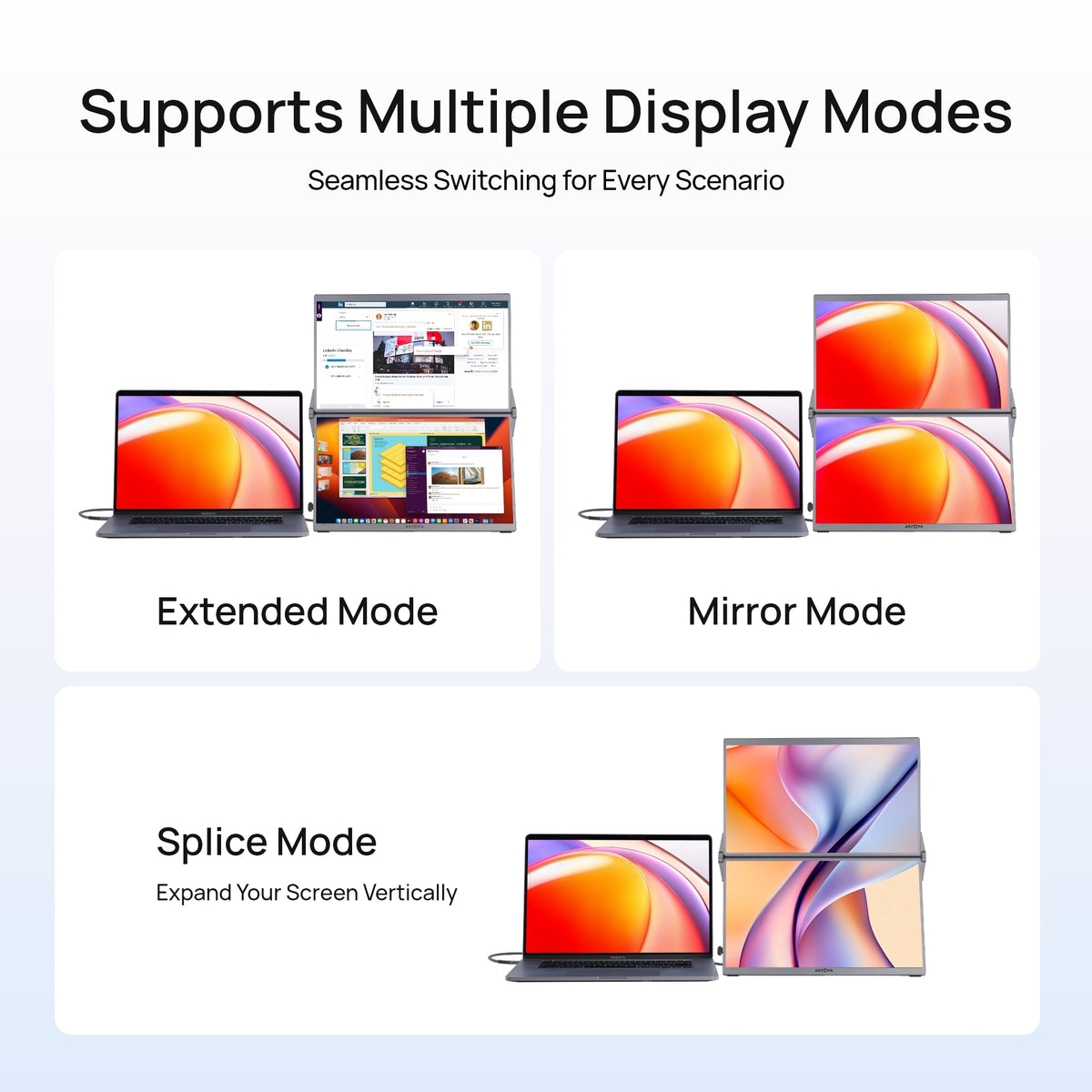 Arzopa E1 15.6" Portable Dual-Screen Monitor - Arzopa