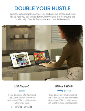 Arzopa Z1FC 16.1" 144Hz IPS Laptop Portable Monitor - Arzopa