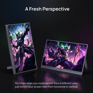 Arzopa Z1FC Gray 16.1" 144Hz Portable Monitor with Sleeve Bag - Arzopa
