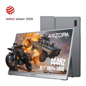 Arzopa Z1FC Gray 16.1" 144Hz Portable Monitor with Sleeve Bag - Arzopa