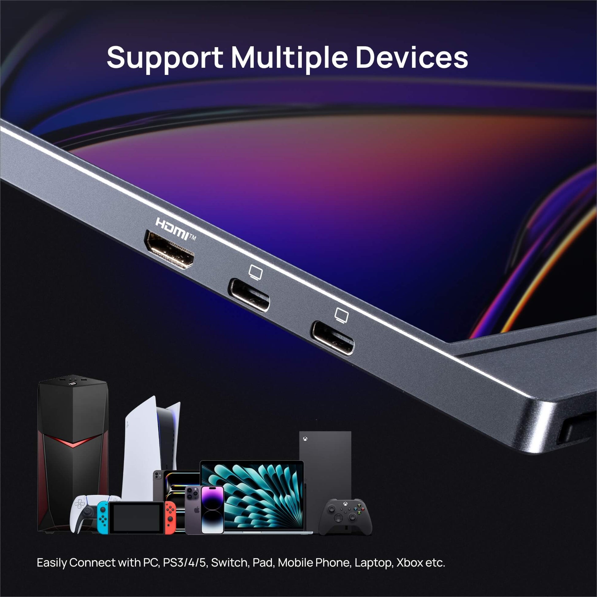 Arzopa Z1FC Gray 16.1" 144Hz Portable Monitor with Sleeve Bag - Arzopa