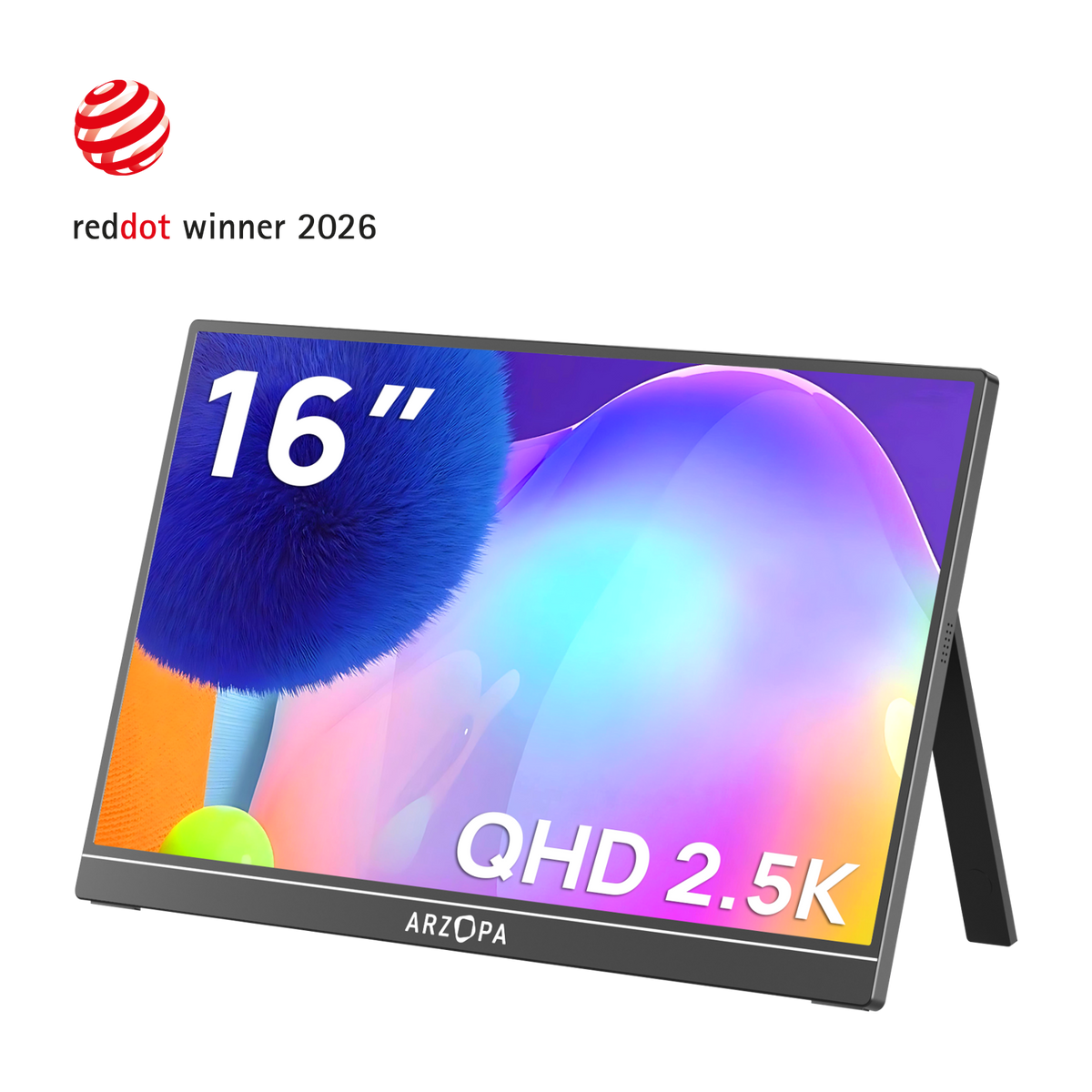 Arzopa Z1RC 16" 2.5K 16:10 Portable Monitor 123%sRGB - Arzopa