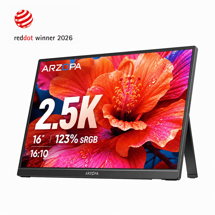 Arzopa Z1RC 16" 2.5K 16:10 Portable Monitor 123%sRGB - Arzopa
