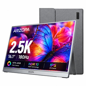 Arzopa Z3FC 16.1" 2.5K 180Hz Portable Gaming Monitor FreeSync - Arzopa
