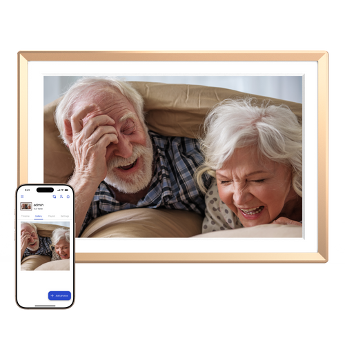 Arzopa D14 Champagne Gold | IPS Digital Photo Frame with 32GB Storage