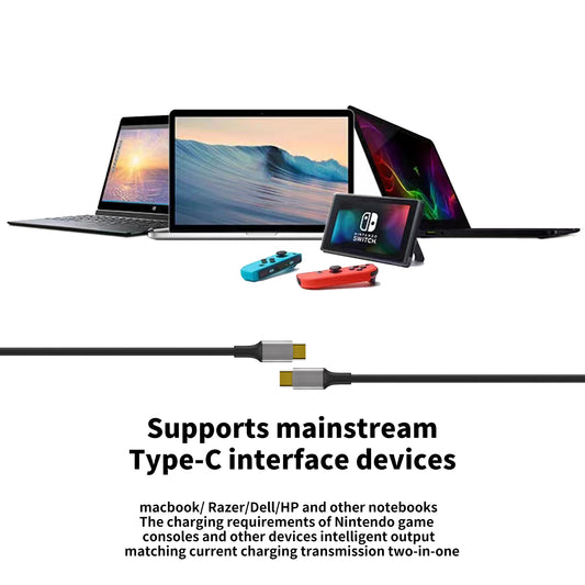 Arzopa 60W 3.3FT Fast Charging USB C to USB C Cable